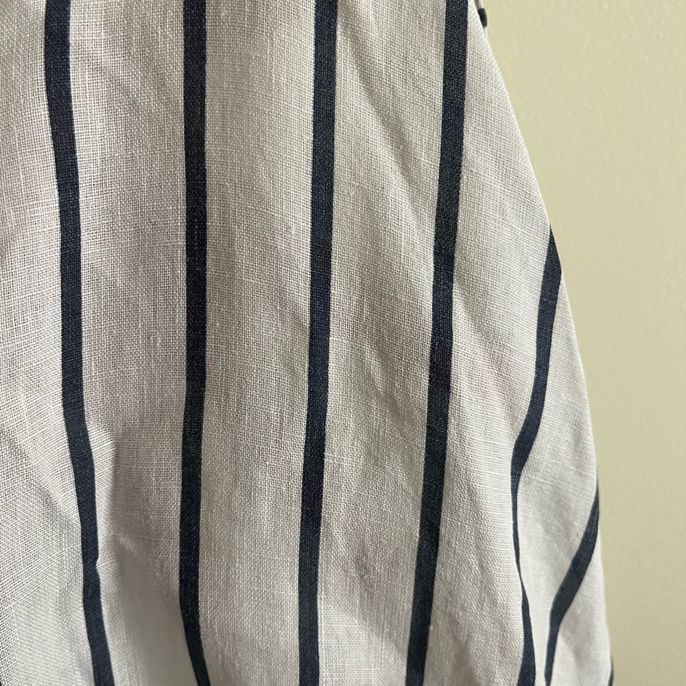 100% linen made in Italy Striped Sleeveless Dress - Picture 5 of 5